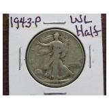 1943 P WALKING LIBERTY HALF DOLLAR 90%