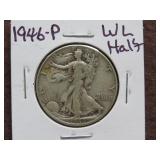 1946 P WALKING LIBERTY HALF DOLLAR 90%