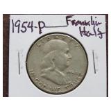 1954 P FRANKLIN HALF DOLLAR 90%