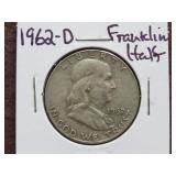 1962 D FRANKLIN HALF DOLLAR 90%