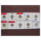 (10) ROOSEVELT DIMES 90% VARIOUS DATES & MM