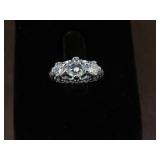 WHITE SAPPHIRE STAMPED 925 RING SIZE 5.75