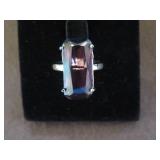 AMETHYST STAMPED 925 RING SIZE 6.25