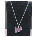20" SCOTTIE DOG STAMPED 925 NECKLACE