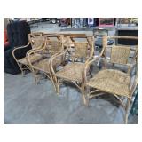 (4X) BAMBOO WOVEN CHAIRS