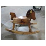 WOOD CHILDS ROCKING HORSE