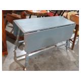 SOLID WOOD PAINTED DROP SIDE TABLE
