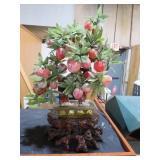 JADE & GLASS APPLE PROSPERITY TREE (FENG-SHUI)