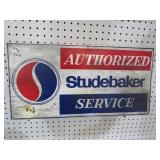 METAL AUTHORIZED STUDEBAKER SERVICE SIGN