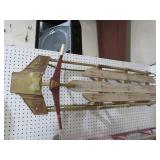 VINTAGE WOOD & METAL SNOW SLED