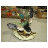 VINTAGE CERAMIC HAND PAINTED DUCK ELECTRIC TV LAMP