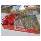 COLLECTION OF VINTAGE GLASSES & SHOT GLASSES