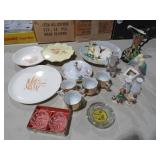 COLLECTION OF HAND PAINTED CHINA, TEA CUPS & MISC