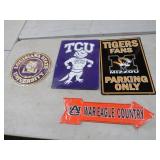 (4) SPORTS THEMED DECORATIVE SIGNS