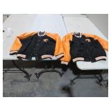 (2) UT LEATHER JACKETS IN WORN COND  (L,XL