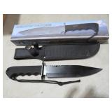 13" FIXED BLADE KNIFE W/ PROTECTIVE SHEATH NIB