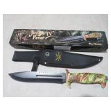 14" FIXED BLADE KNIFE W/ PROTECTIVE SHEATH  NIB