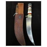 MARBLES DAMACUS STAG HANDLE 8.5" BLADE W/SHEATH