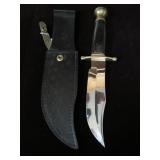 11 1/2" FROST LG BOWIE W/ LEATHER SHEATH