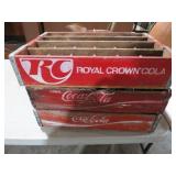 (3) VINTAGE WOOD COCA-COLA & RC CRATES