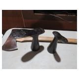 DOUBLE BIT AXE & (2) SHOE TREE PARTS