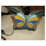 LEADED GLASS BUTTERFLY LAMP