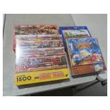 (4) UNOPENED TRAIN PUZZLES