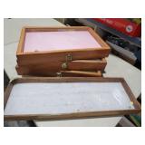 (4) WOOD DISPLAY CASES