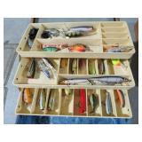 TACKLE BOX FULL OF LURES & MISC
