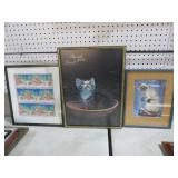 COLLECTION OF FRAMED CATS & DOGS