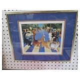 FRAMED ARTIST SIGNED & NUMBERED TABBY ROAD PICTURE