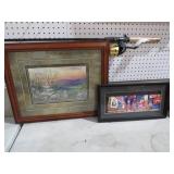 TIME SQUARE 3-D PICTURE & SMOKEY MTN FRAMED PIC