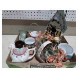 COLLECTION OF BIRD HOUSE/WEDGE WOOD/PLANTERS /MISC