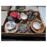 COLLECTION OF CATS, PLATES, TEAPOTS, COASTERS/MISC