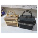 GOLD & BLACK LESLIE BOX PURSES