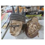 (2) AFRICAN MASKS