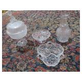 SM COMPOTE, FOSTERIA 3 PART DISH, VASE &CANDY DISH