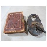 YUMA PRISON LOCK W/KEY & ANTIQUE PHOTO ALBUM