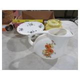 PITCHER, CAKE PLATE & CANISTER