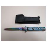 8.5" ITALIAN TUNGSTIN MILANO AUTO KNIFE W/SHEATH