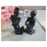 (2) HAND CARVED COAL FIGURES