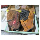 (2) LEATHER BALL GLOVES