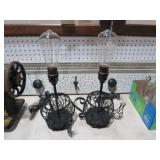 (2) METAL TEAPOT LAMPS