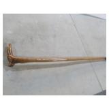 HANDMADE CARVED WOOD WALKING CANE W/ HAND