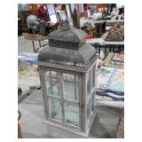 WOOD/METAL 1 DR LANTERN