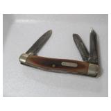VTG OLD TIMER 8OT USA 3- BLADE KNIFE STOCKMEN