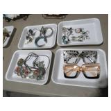 (4) TRAYS OF JEWERLY
