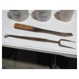 EARLY HAND FORGES MEAT FORK & BUTCHER KNIFE