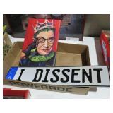 RUTH GINSBURG ON CANVAS & TIN.I DISSENT SIGN