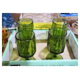 VTG INDIANA COLNEY NAUVEAU FOOTED GOBLETS